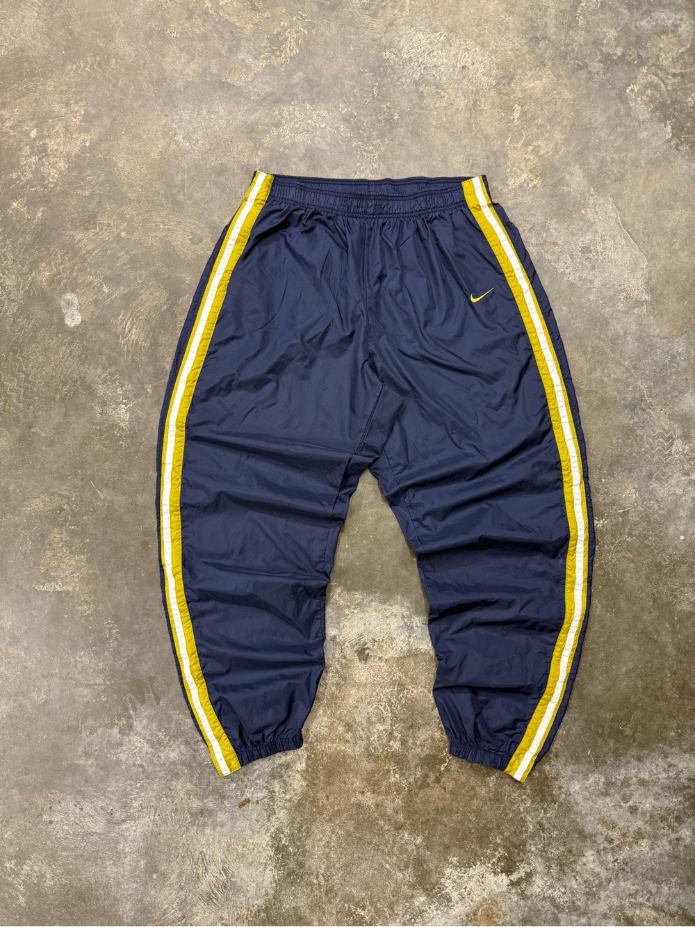 Nike Air Vintage 90s Tear Away Track Pants XXL Navy Full Snap Breakaway Baggy